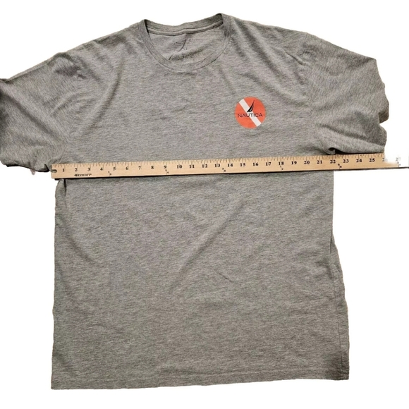Nautica Gray T-Shirt XL Waikiki Reef & Wreck Diving Back Graphic SCUBA - Picture 3 of 8